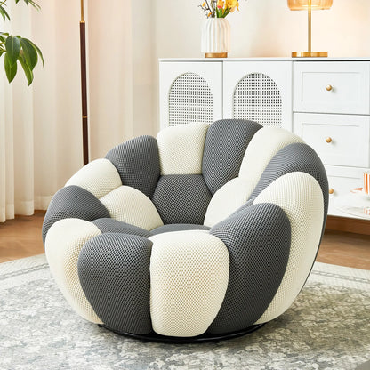 Modern Pumpkin Chair Luxury Bubble Sofa Single Lounge Seat Lazy Recliner for Bedroom Balcony Living Room Aesthetic Accent