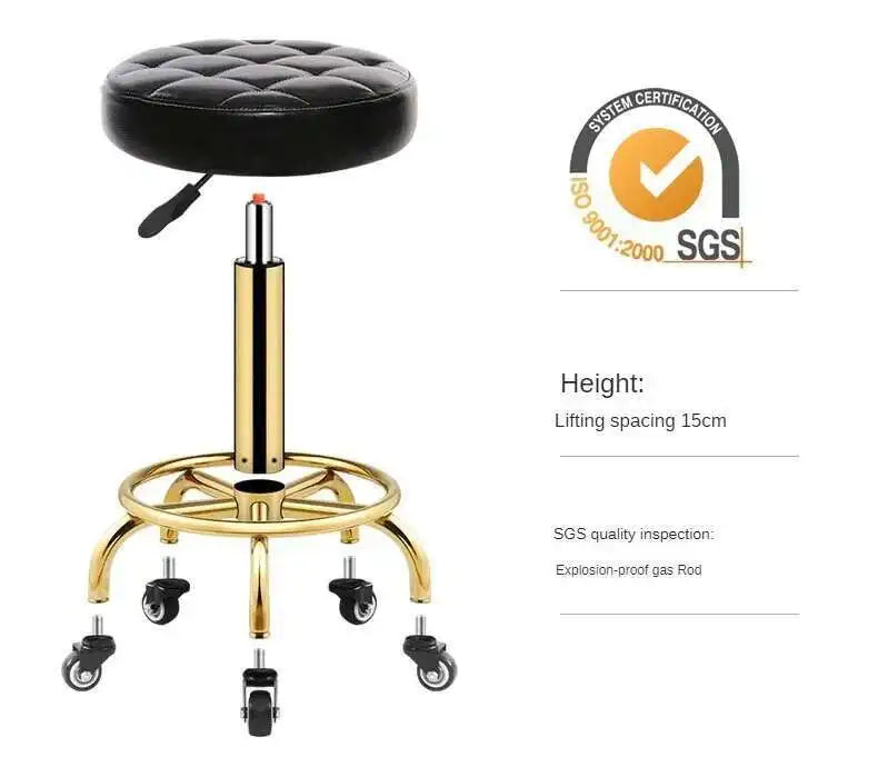 Luxury Rotating Barber Chair for Beauty Salon Modern Metal Movable Backrest Office Chairs Creative Salon Chair for Hair Salon