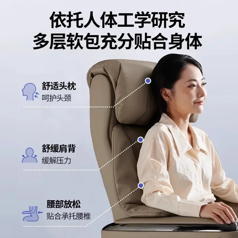 Senior Leather Office Chairs Ergonomic Comfortable Adjust Recliner Office Chairs Mobile Luxurious Furniture Silla Oficina LXOC