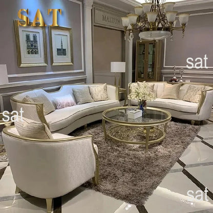 +Hot Selling Luxury Modern Italian Wooden Frame Fabric Living Room Furniture Sofa Set