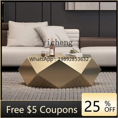 C1 gold diamond coffee table modern simple special-shaped light luxury living room home