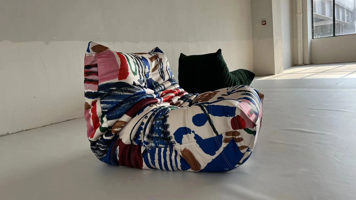 Caterpillar sofa togo modern living room balcony lounge lazy sofa available white lamb wool sofa