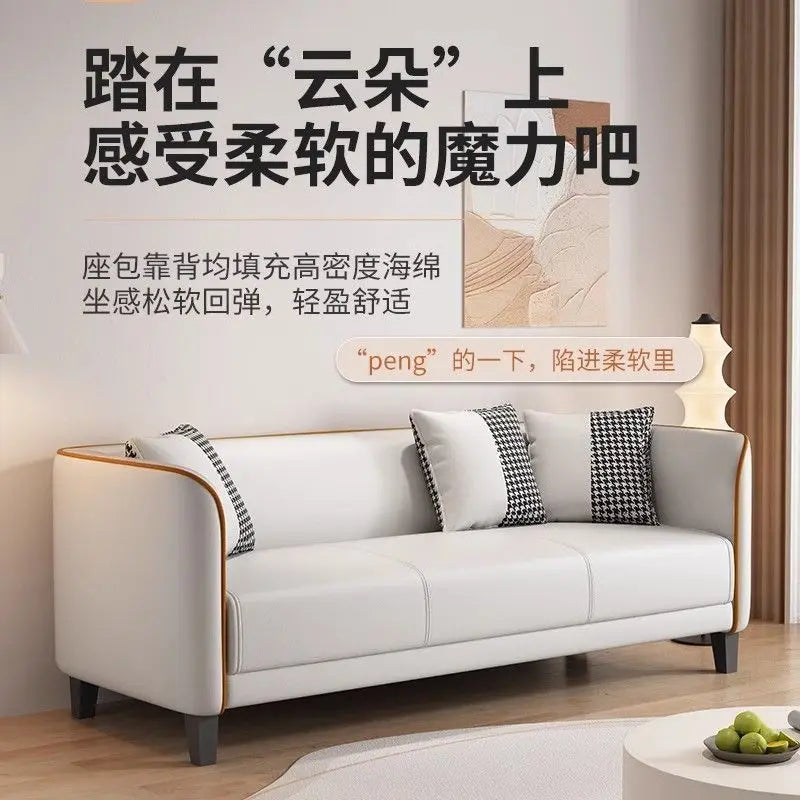 Italian light luxury cat claw cloth sofa small apartment living room double rental room bedroom apartment simple modern large so
