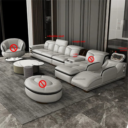 European Luxury Living Room Sofas Home Leisure Sofa Bed Recliner Design Living Room Furniture Modern Corner Smart Massage Sofa