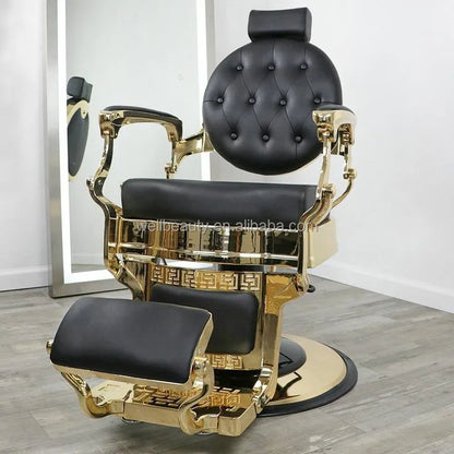 Barber Chair Retro Stylish Hairdressing Beauty Armrest Hydraulic King Hair Styling Classic Furniture Salon Barber Chair