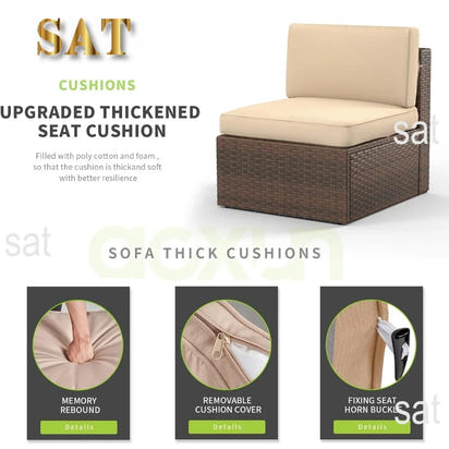 # Patio Furniture Set 8PCS With 40