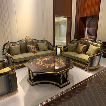 High quality unique central table design living room furniture luxury classical round coffee table