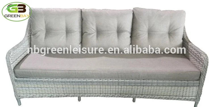 Luxury Outdoor Garden Sofa Set Modern Design Rattan Backrest Patio Furniture for Hotels&Villa Hall&Apartment Enhanced Comfort