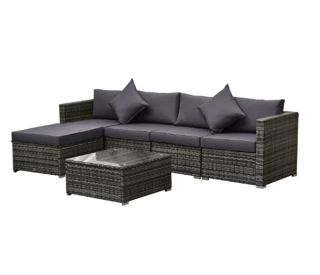 Patio Furniture Sectional Set Outdoor Lawn Conversation Sets,make you comfortable whether you are sitting or lying down