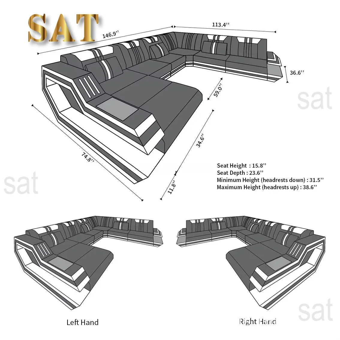 s#A Modern Space Capsule Style Sofa Cover Furniture Living Room Leather Electric Sofa