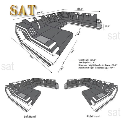 s#A Modern Space Capsule Style Sofa Cover Furniture Living Room Leather Electric Sofa