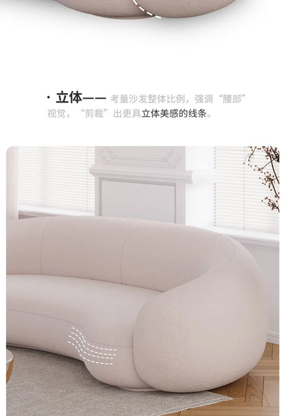 Curved Armchair Living Room Sofas White Designer Modern Minimalist Living Room Sofas Lazy Floor Muebles Lounge Suite Furniture