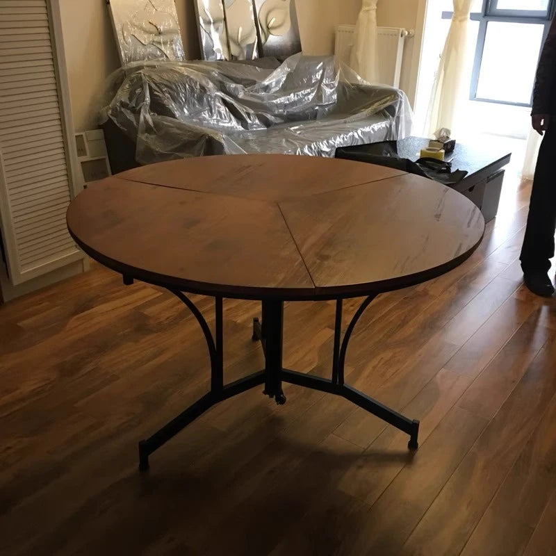 Kitchen Legs Dining Table Nordic Space Saving Vanity Folding Dining Table Wooden Design Mesa Plegable Furnitures