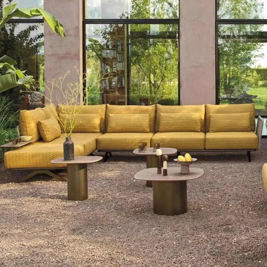 High-end outdoor furniture open-air balcony rain protection sun protection sofa courtyard outdoor villa hotel garden combination