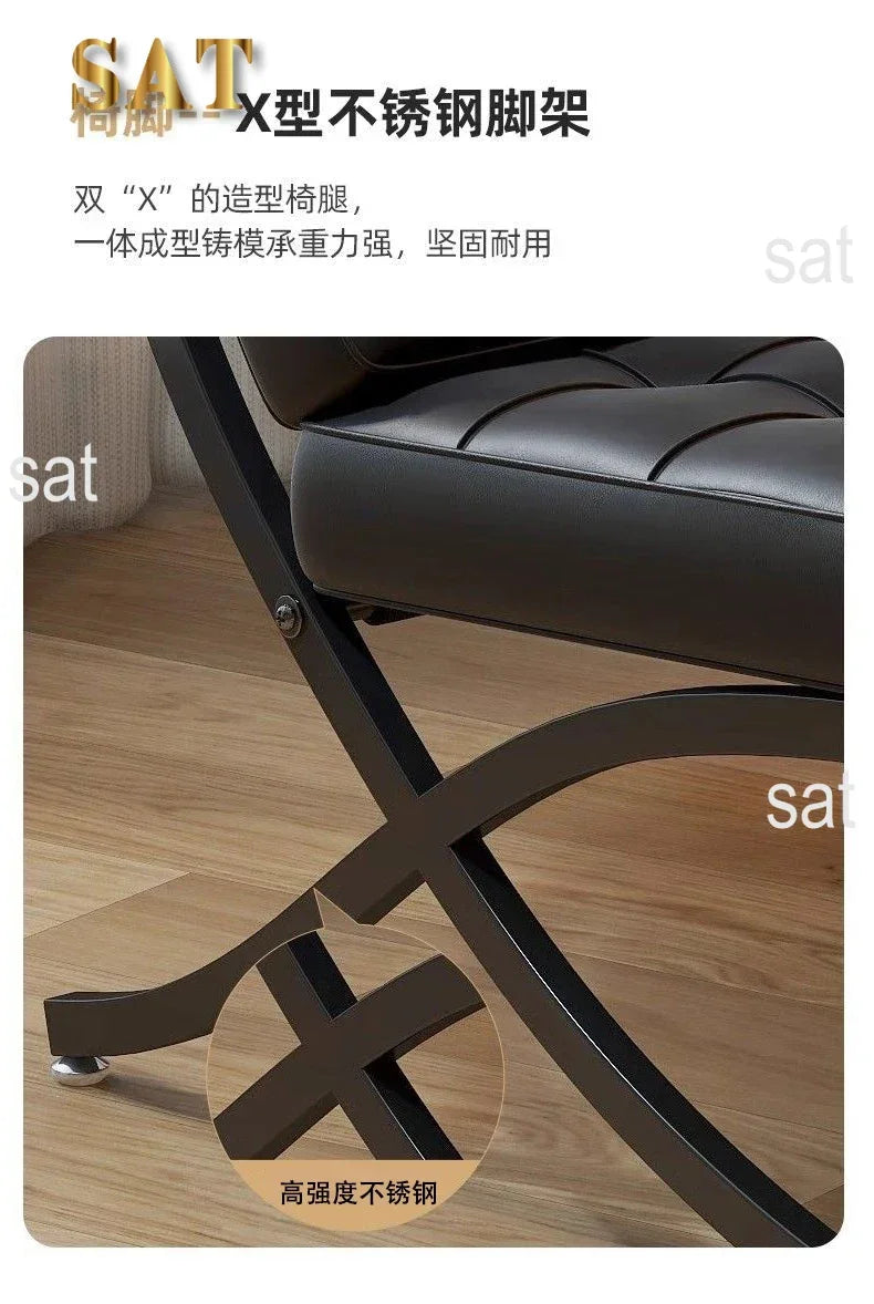 Balcony Throne Relax Reading Modern Room Decor Fashion Chairs Black Metal Living Room Chairs Comfortable Sillones Home Design