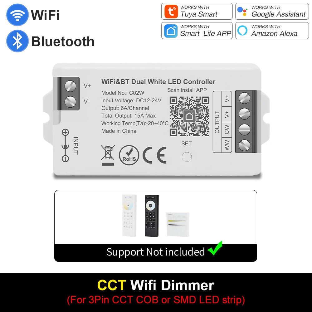 Smart LED Dimmer Tuya Wifi Zigbee DIM CCT RGB RGBW RGBCCT PWM LED Controller Support Alexa Google Home Voice Control