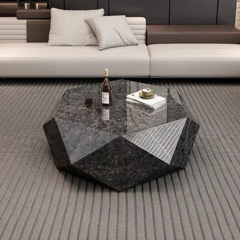 Y Minimalist Luxury Stone Rock Plate Diamond Modern Minimalist High Sense Small Apartment Shaped Coffee Table Living Room Home