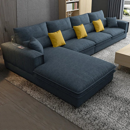 Nordic Luxury Technology Cloth Corner Fabric Sofa Set Lounge Living Room Sofas Sectional Modern  l Shaped Sofa