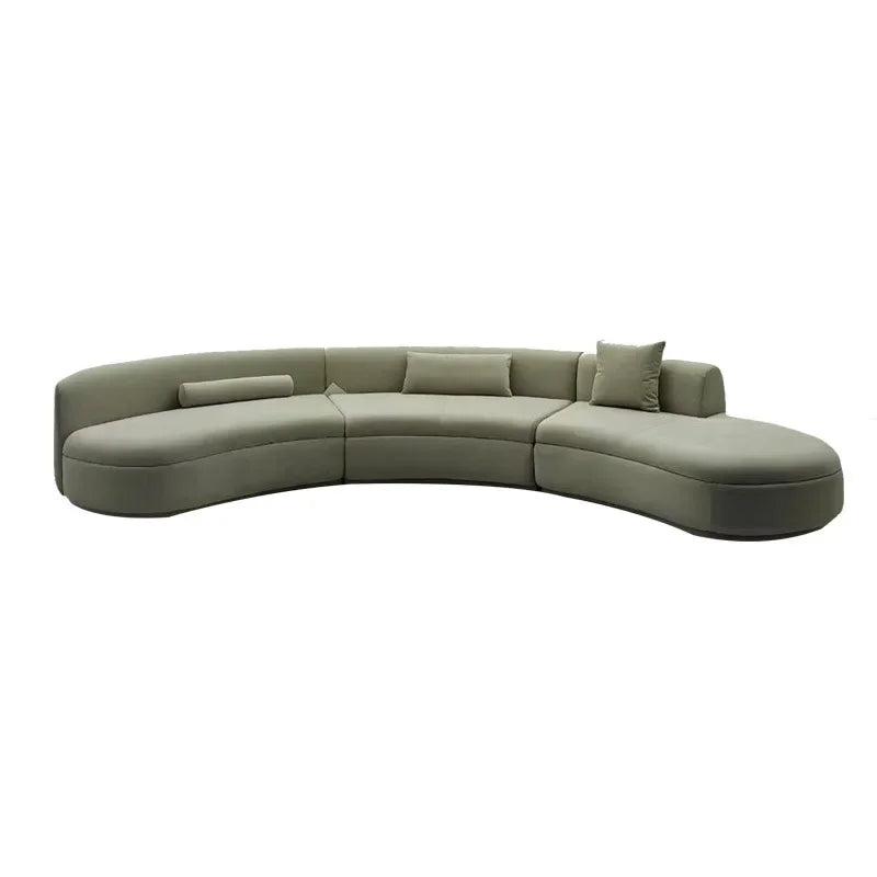 Curved sofa special-shaped module corner large, medium and small living room light luxury