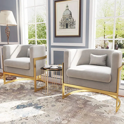 Luxury Living Room Chair Barrel Wide Arm Chair Club Single Leisure Accent Chair
