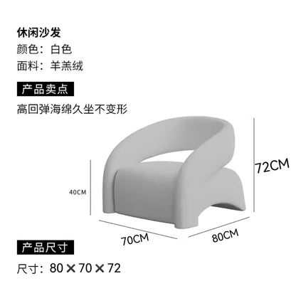 Nordic design single sofa modern minimalist light luxury living room balcony leisure tiger chair  FT