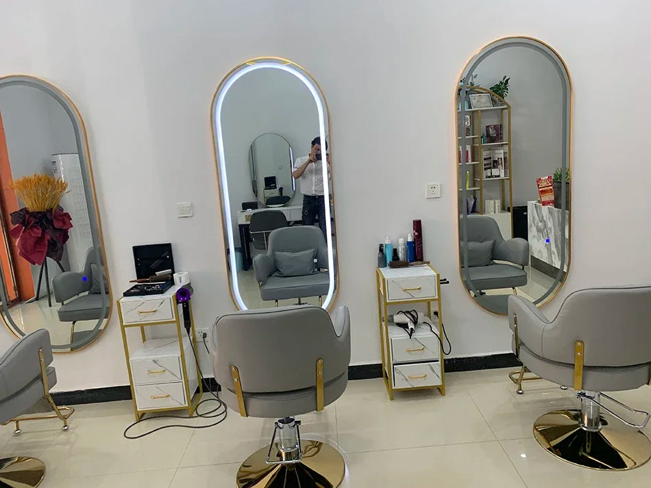 Beauty Salon Chair professional Hairdressing Chairs Stainless Steel Barber Chairs Modern Salon Furniture simple Lift Swivel Seat