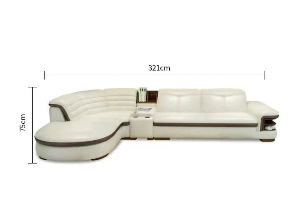 Contemporary Modern Leather Living Room Sectional Sofas Set 7 Seater Corner L Shaped Sofa Couch Bed Longue Indoor Furniture