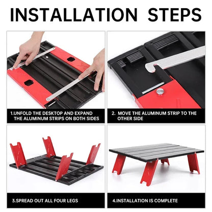 Portable Outdoor Beach Table Ultralight Foldable Camping Table Mini Aluminum Table Garden Party Trip Hiking Table