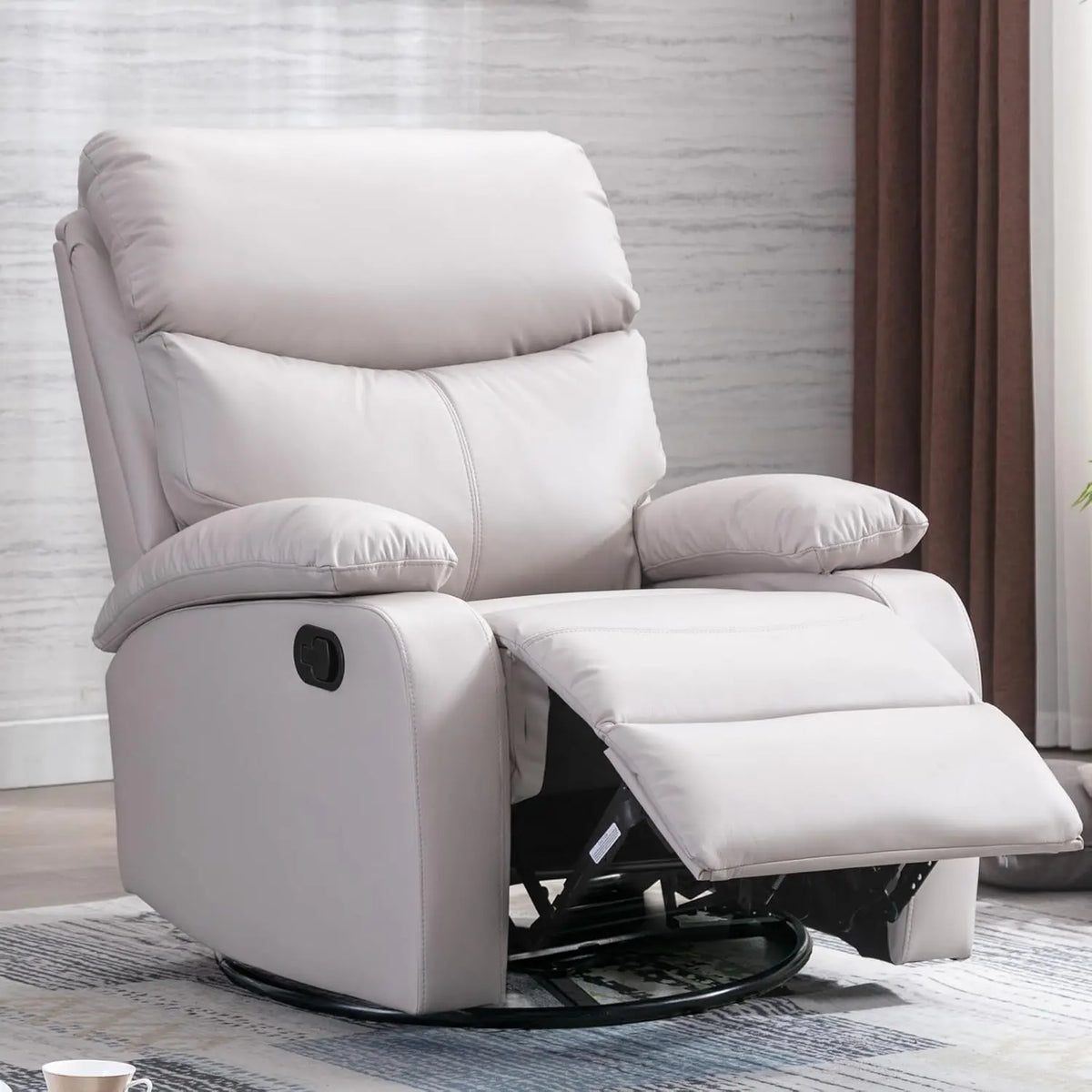 Swivel Rocker Recliner Chair for Adults, Rocking Small Recliner Chairs for Small Spaces, Glider Chairs Recliner Lazyboy Single S
