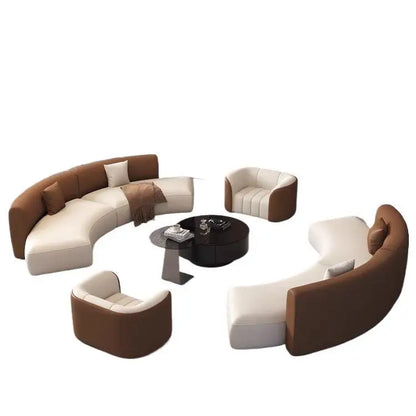 Office rest, reception area, color matching, sofa, coffee table, combination, negotiation