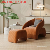 French cream style single sofa chair Nordic small apartment living room lazy sofa