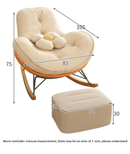 Firm Sofa Chair Living Room Balcony Rocking Chair Single Recliner Happy Chair Light Luxury Penguin Chair Leisure Chair