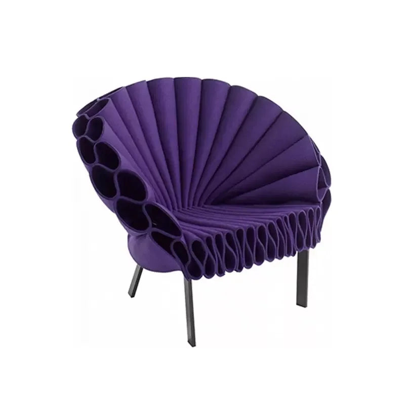 Nordic design art peacock open screen petals creative circle light special-shaped leisure single chair