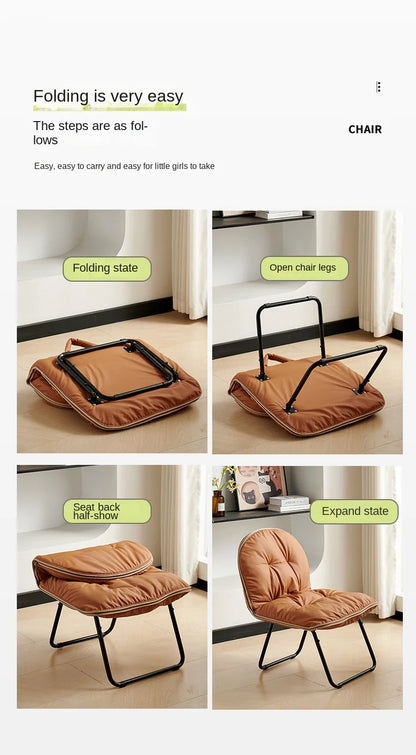 Fashionable, luxurious and comfortable sofa that can be folded and is portable. Single-person living room chair. Outdoor fishing