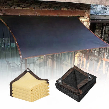 4x4m Camping Awning Tent  Summer Outdoor UV Protection Shade Membrane Sun Shade Net Car Tent Beach Privacy Sunscreen Mesh Cover