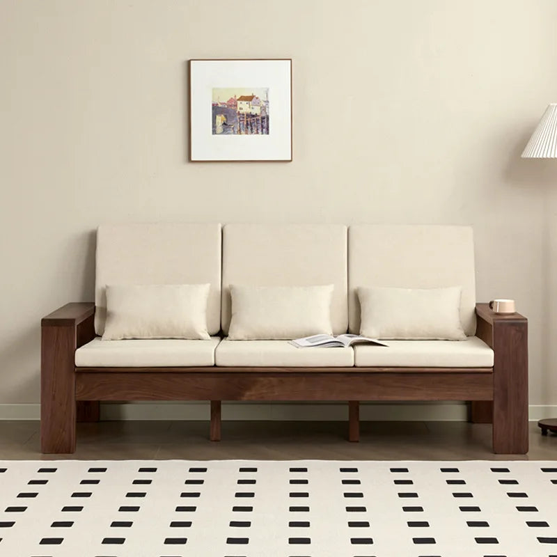 North American black walnut triple sofa cherry wood triple white oak sofa designer practical goods