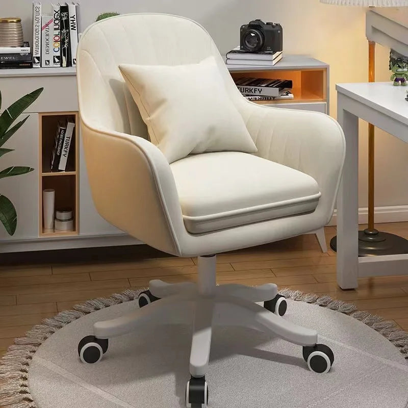 Home computer chair backrest lift swivel chair comfortable sedentary girls bedroom makeup chair dressing stool