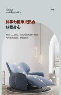 Single-Seat Sofa Stoel Stof Vrijetijdsstoel Woonkamer Licht Luxe Designer Elektrische Functionele Fauteuil