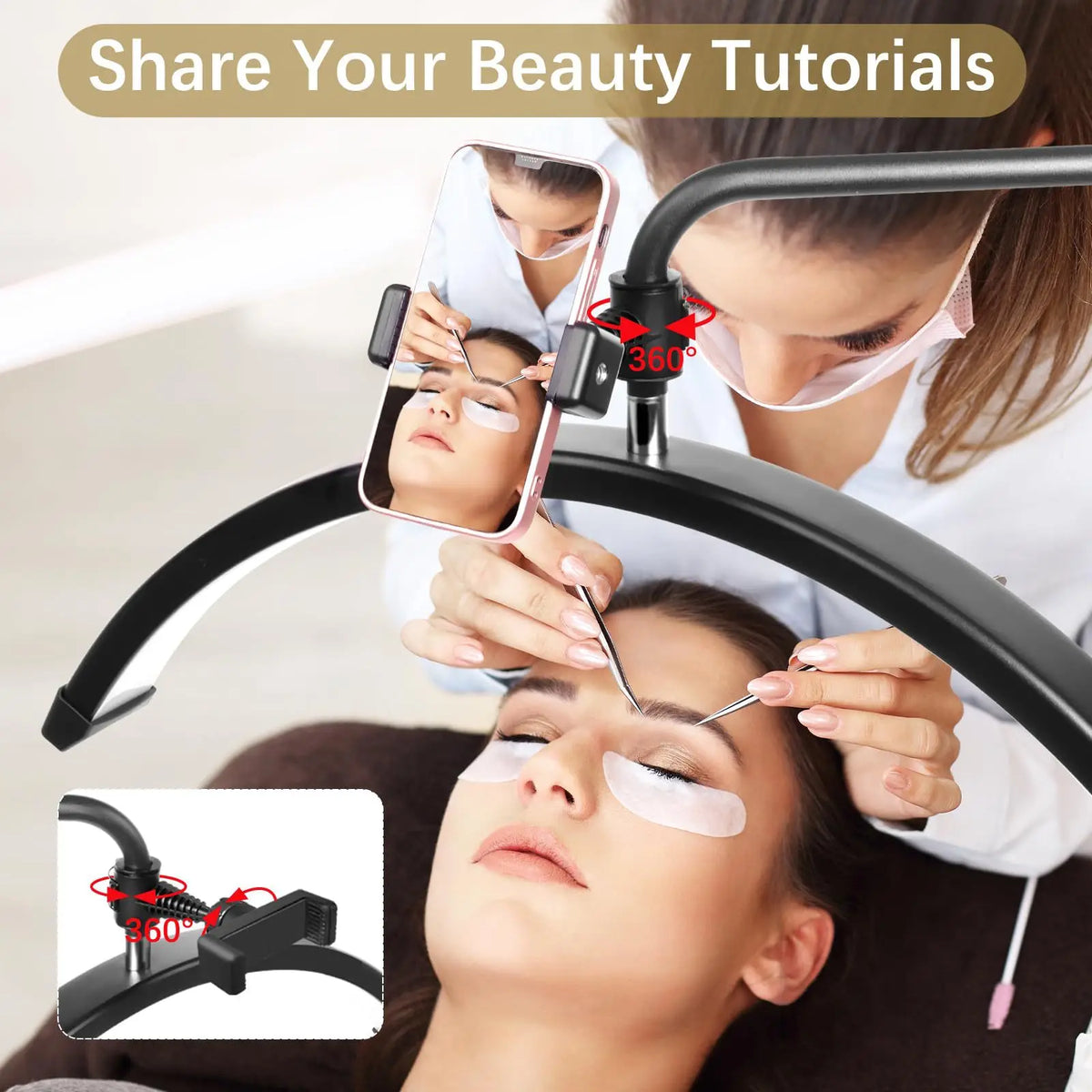 Half Moon Floor Standing Fill Light 40W Dimmable For Beauty Salon Beauty Trimming & Massage LED Lighting Fixtures