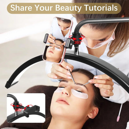 Half Moon Floor Standing Fill Light 40W Dimmable For Beauty Salon Beauty Trimming & Massage LED Lighting Fixtures