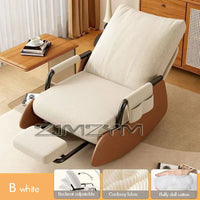 Folding Reclining Chair for Adults Lazy Sofa Office Nap Chair Balcony Household Rocking Chair Comfortable Lunch Break Seat