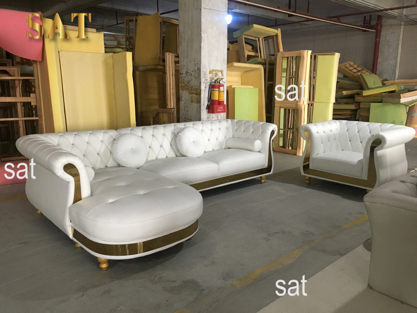 Contemporary C700 Modern Living Room Corner Sofa Set with Massage Feature for Apartment or Mall Furniture