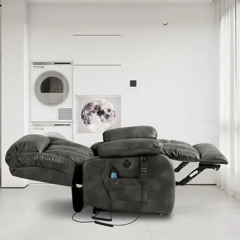 ZQ Dual Motor Sleeper Chair With Massage And Heating Functions Suitable For The Elderly Unlimited Electric Lift Chair, Flat Lyin