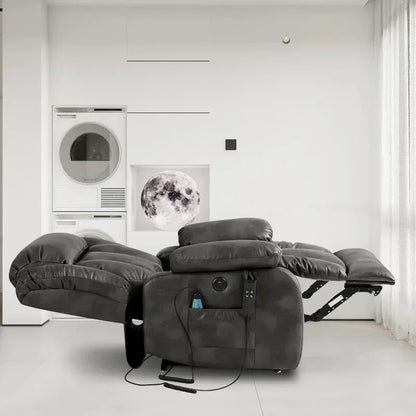 ZQ Dual Motor Sleeper Chair With Massage And Heating Functions Suitable For The Elderly Unlimited Electric Lift Chair, Flat Lyin