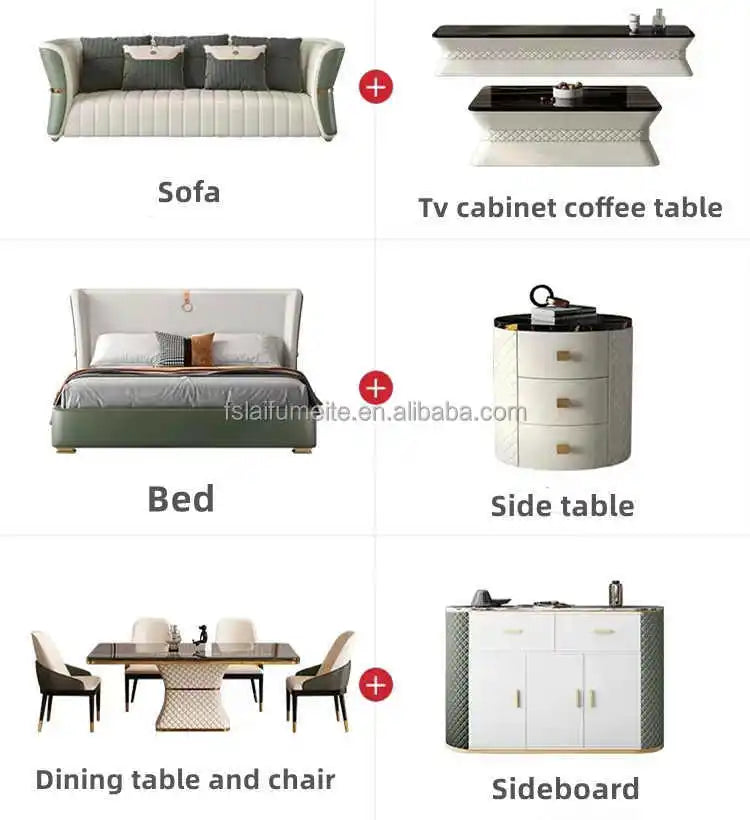 Light Luxury Leather Sofa Set Living Room Modern Sectionals Couch Lounge Custom Sofa Set Furniture for Home Living Room Sofa Set