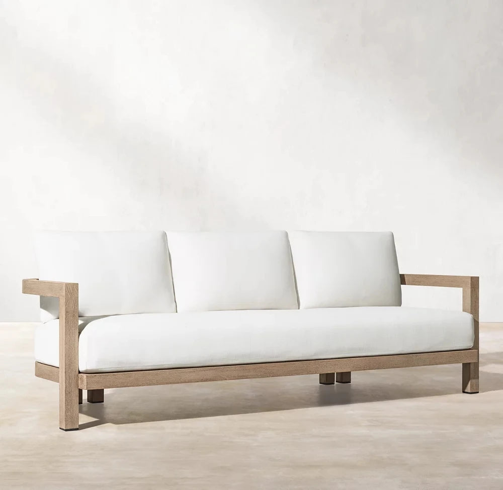 New Arrival Luxury Modern Teak Wood Patio Garden Sofa Sets Outdoor Furniture