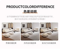 Very simple cream wind and cloud velvet fabric sofa small apartment living room straight row light luxury sofa