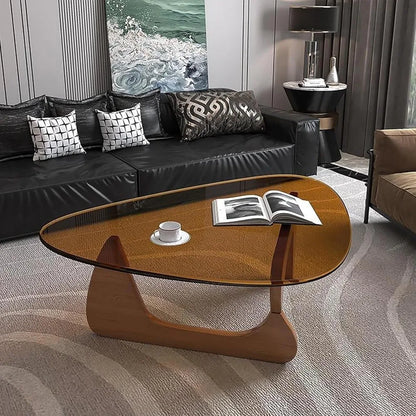 contemporary glass coffee table for mid-century living rooms and bedrooms