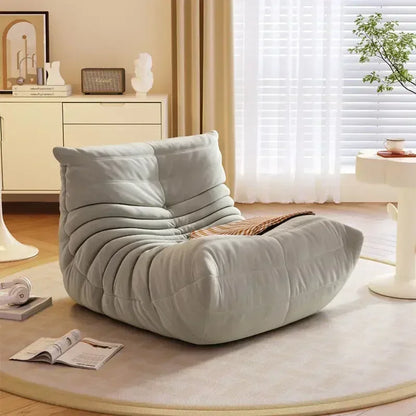 Caterpillar Sofa Living Room Single Bedroom Cloth Art Black Leather Lazy Man Sofa Bedroom Living Room Chair Sofa