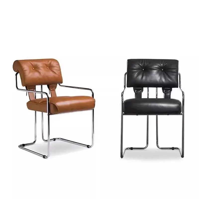 Pre-owned Office Chair, Stainless Steel Dining Chair, Bauhaus Vintage Negotiation, Casual Desk, Designer Single Chair